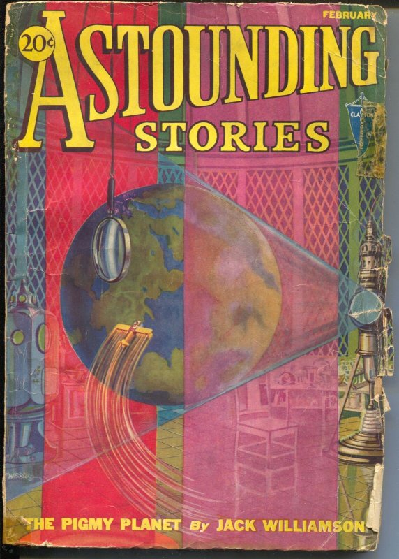 Astounding Stories 2/1932-Clayton-early sci-fi pulp-Jack Williamson-FR