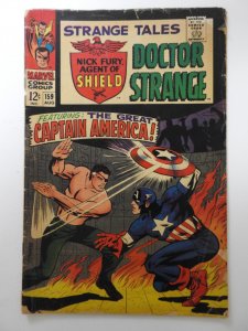 Strange Tales #159 (1967) Cap vs Fury! Good+ Condition!