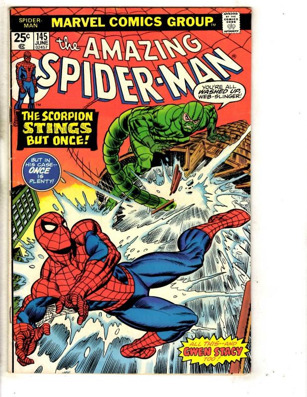 Amazing Spider-Man # 145 FN/VF Marvel Comic Book Goblin Vulture Avengers CR56B