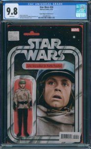 Star Wars #24 CGC 9.8 WP Action Figure Variant Luke Skywalker Poncho Marvel 2022