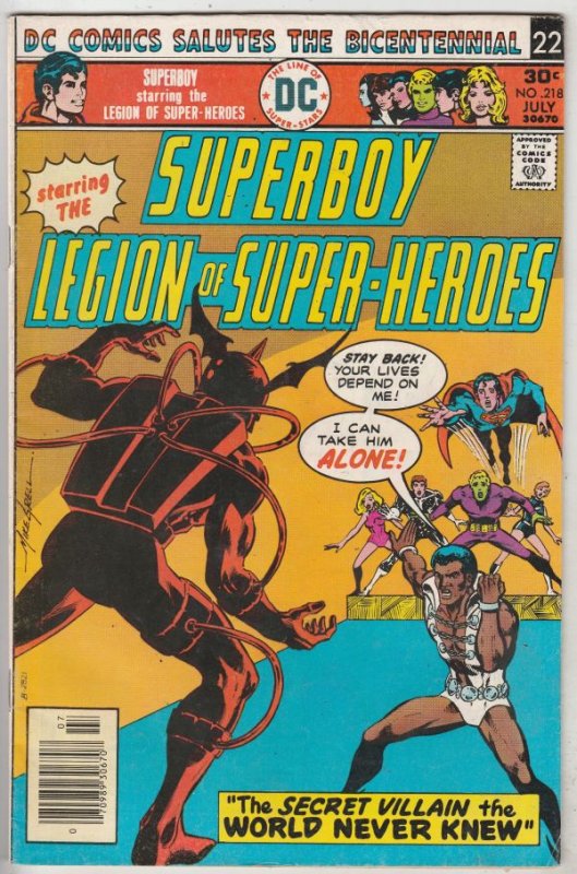 Superboy #218 (Jul-76) VF/NM High-Grade Superboy, Legion of Super-Heroes