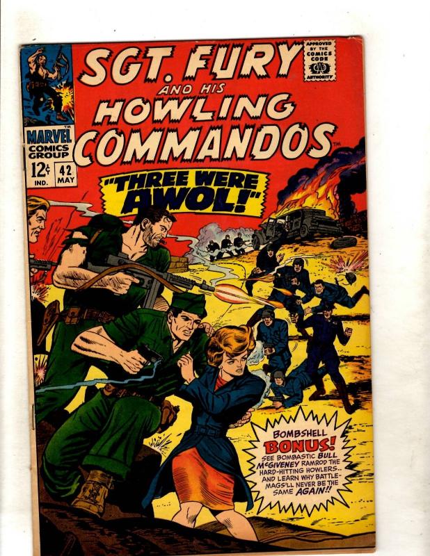 Sgt. Fury & His Howling Commandos # 42 FN/VF Marvel Silver Age Comic Book JF11