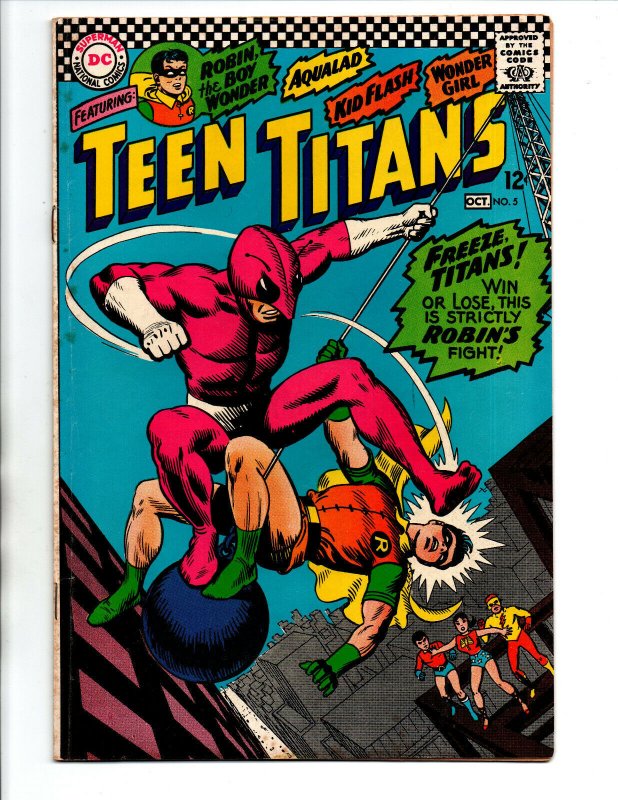 Teen Titans #5 - Nick Cardy - 1966 - FN