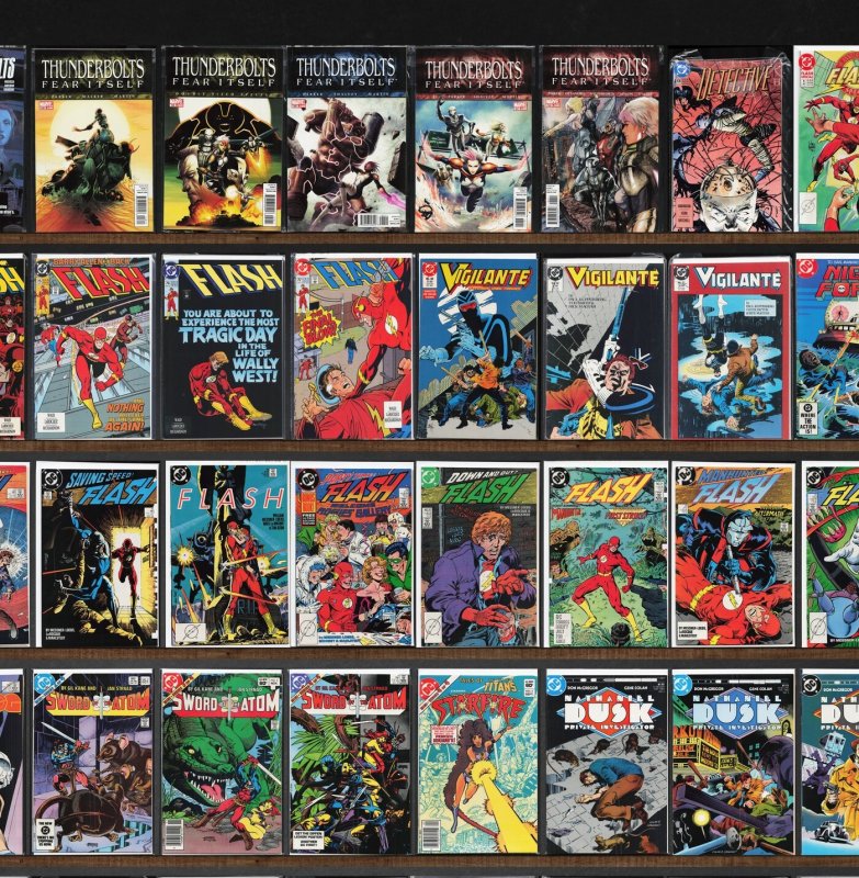 Huge Lot 150+ Comics with The Flash, Vigilante, Iron Man, Thunderbolts & More!