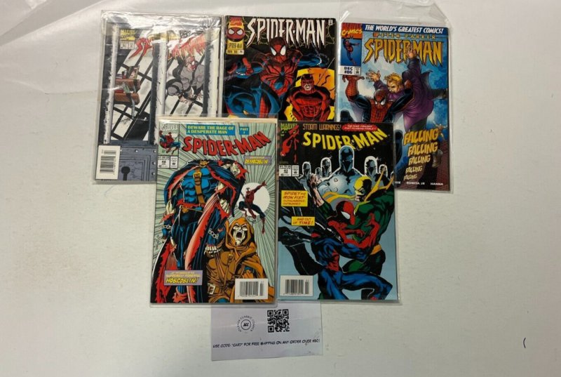 5 Spider-Man Marvel Comics Books #43 48 57 74 86 59 LP3