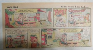 Yogi Bear Sunday Page by Hanna-Barbera from 4/21/1974 Third Page Size !