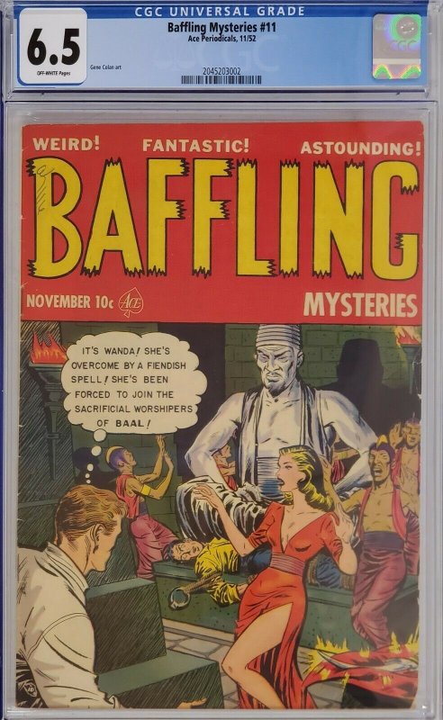 BAFFLING MYSTERIES #11 CGC 6.5 PRE CODE BONDAGE HORROR COVER