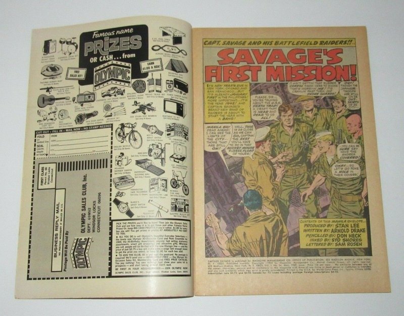 Captain Savage #14 1969 Silver Age Marvel Comics VF