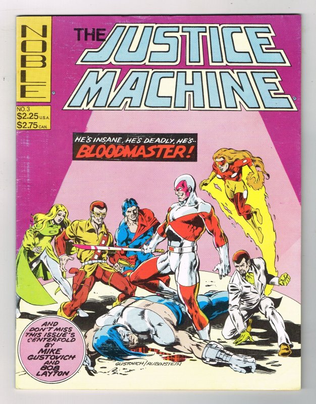 The Justice Machine  #3  Blood Master June 1981 Noble Comics