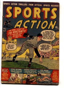SPORTS ACTION #7--1951--JIM KOSTANTY--PHILLIES--BOXING--comic book