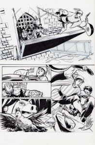 KNIGHTS + JESTER SPLASH PAGE INK + PENCIL COMMISSION - KARL MOLINE