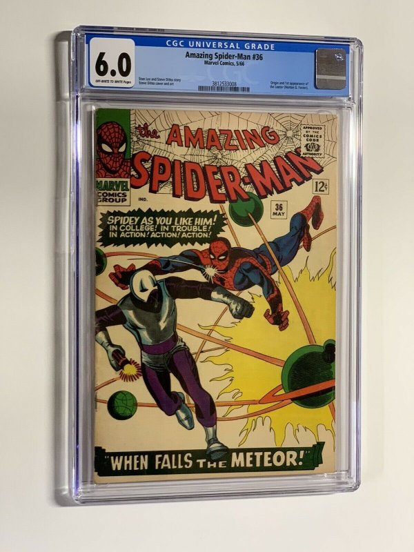 Amazing Spider-man 36 cgc 6.0 ow/w pages marvel 1966