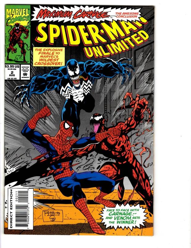 6 Spider-Man Unlimited Marvel Comic Books # 1 2 3 4 6 8 Carnage Venom Ock BH38