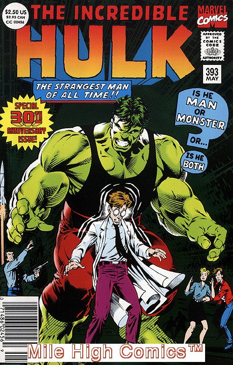 HULK  (1962 Series) (#1-6, #102-474, #600-635)(INCREDIB #393 NEWSSTAND Fine