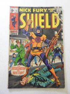 Nick Fury, Agent of SHIELD #15 (1969) VG Condition moisture stain
