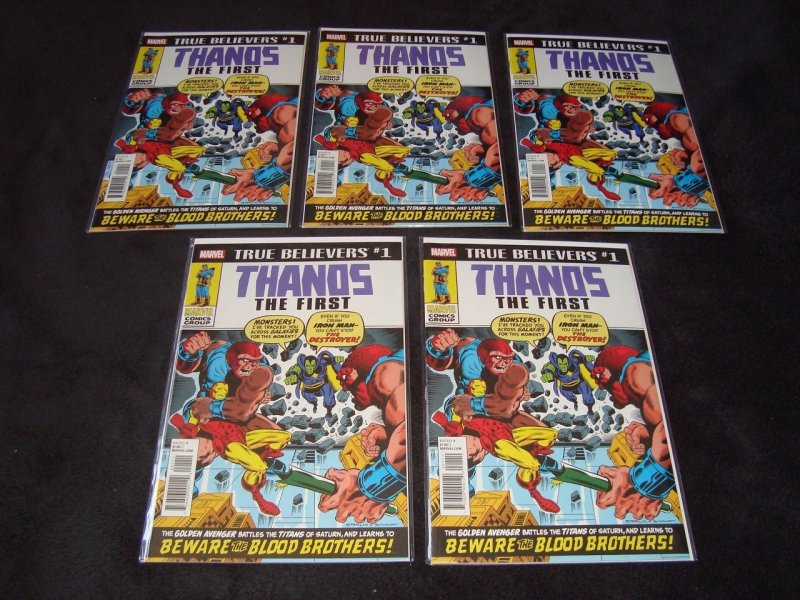 TRUE BELIEVERS THANOS THE FIRST 10 COPIES (2018) REPRINTS IRON MAN # 55