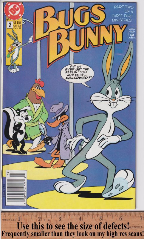 BUGS BUNNY #2 NEWSSTAND (Jul 1990) NM- 9.2, white