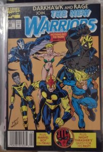 NEW WARRIORS # 22 1992  MARVEL DISNEY NOVA darkhawk rage newstand variant