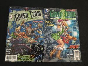 THE GREEN TEAM, TEEN TRILLIONAIRES #1, 2, New 52,  VFNM Condition