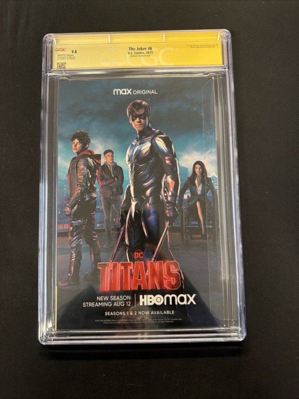 The Joker 6 Dodson Variant CGC 9.8 Gold Signed Sweeney Boo