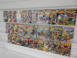 Sweet Lot 36 Bronze Age Marvels W/Spider-Man, Thor, Conan+ Avg GVG Condition!