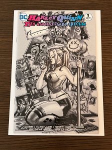 Harley Quinn 25th Anniversary Nerd Sketch Cover (2017). NM-. Signed by Hardin.