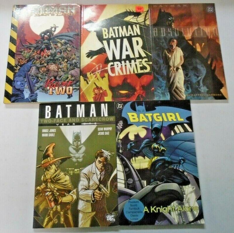 Batman TPB Trade Paperback lot 5 different books condition N/A (years vary)