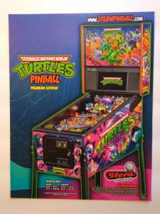 Teenage Mutant Ninja Turtles Premium Edition Pinball FLYER Art Game Sheet TNMT 