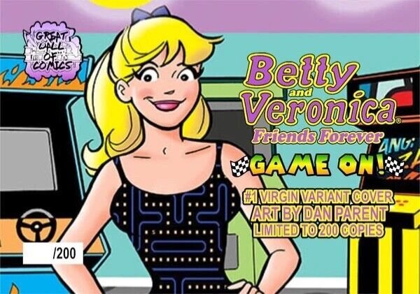 BETTY&VERONICA FRIENDS FOREVER GAME ON #1 ARCADE CONNECTING COVERS W/COA.