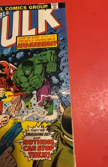 The Incredible Hulk #172 (1974) men and juggernaut cameo