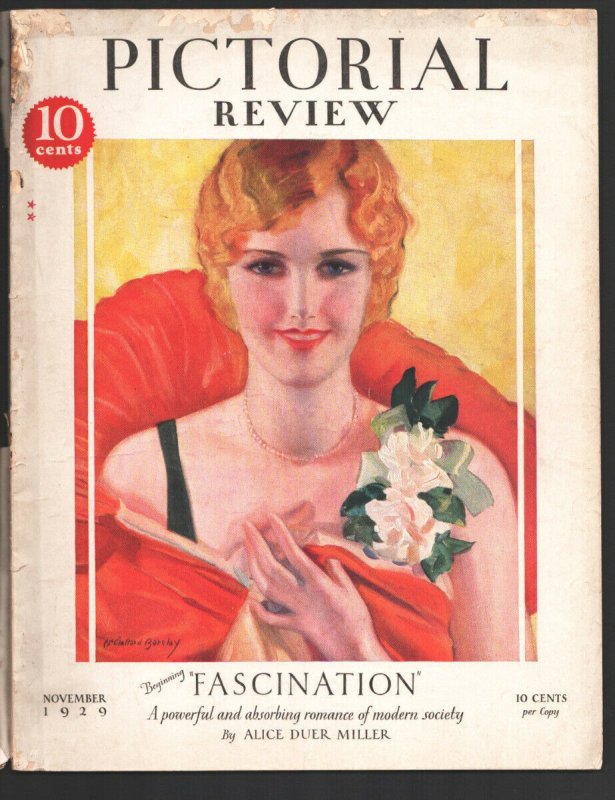 Pictorial Review 11/1929-10¢ cover price-McClelland Barclay Good Girl art por...