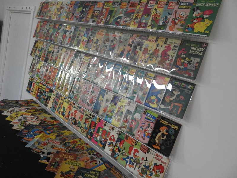 Huge Lot of  150+ Comics W/ Bugs Bunny, Mickey Mouse, Uncle Scrooge! Avg. VG