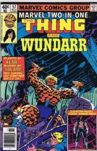 Marvel Two in One #57 ORIGINAL Vintage 1979 Thing Wundarr