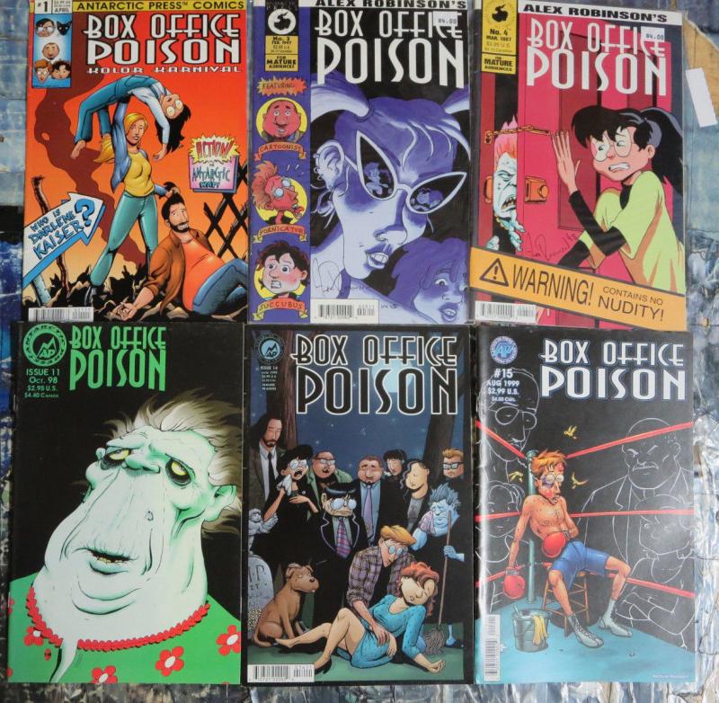 Box Office Poison Lot of 10 Comics Alex Robinson Antarctic Press Darlene Kaiser+ 