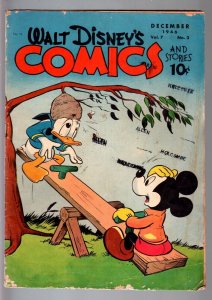 WALT DISNEY'S COMICS AND STORIES #75-1947-DONALD DUCK-MICKEY MOUSE-C BARKS- G