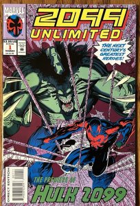 2099 UNLIMITED  # 1   1993 MARVEL  KEY 1ST APPERANCE 2099 HULK + SPIDERMAN