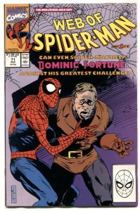 Web Of Spider-man #71 1990-Dominic Fortune- Marvel Comics  NM-