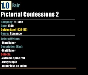 Pictorial Confessions 2 (1949) FR 1.0 Golden Age St. John comic