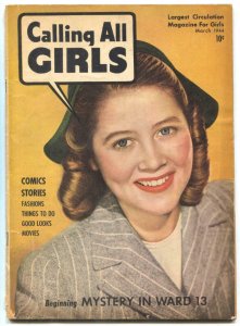 Calling All Girls #27 1944- Judy Wings- Rockettes VG-