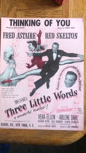 Thinking of you sheet music 1950 film 3 little words, Astaire And Skelton