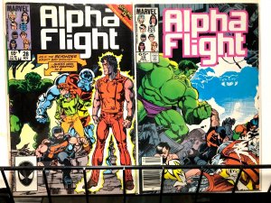 ALPHA FLIGHT (1985 Marvel) 28-29 John Byrne two part Hulk story arc Mignola