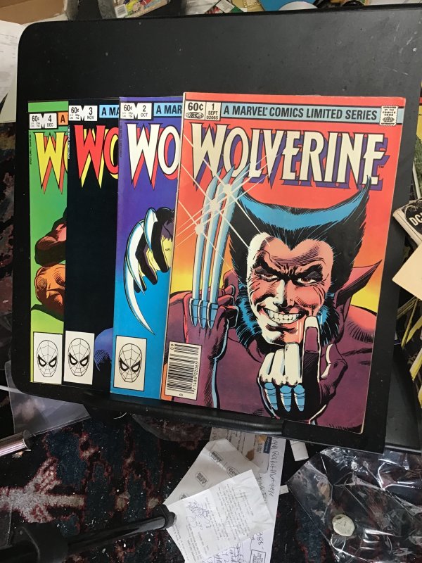 Wolverine #1-4;Direct Edition (1982) full mini series! VF/NM Wytheville CERT!