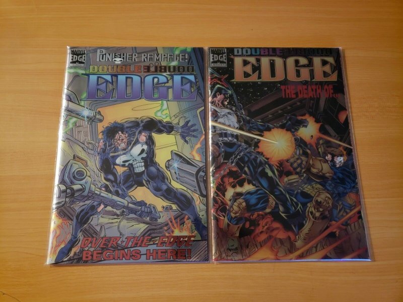 Punisher Double Edge 1-2 Alpha & Omega Complete Set Run! ~ NEAR MINT NM ~ 1995