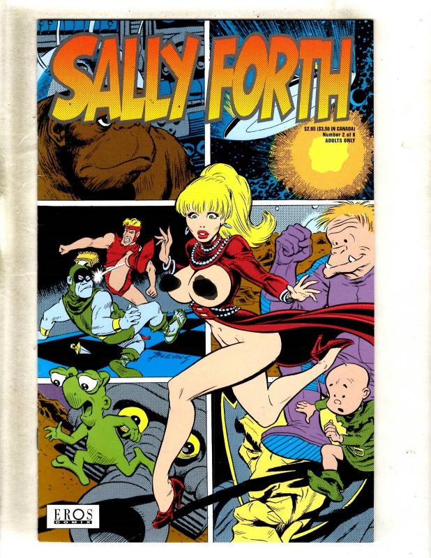 Lot Of 9 Comic Books Scorchy # 1 Rated X # 1 Sally Forth # 1 2 3 4 5 6 7 JF1