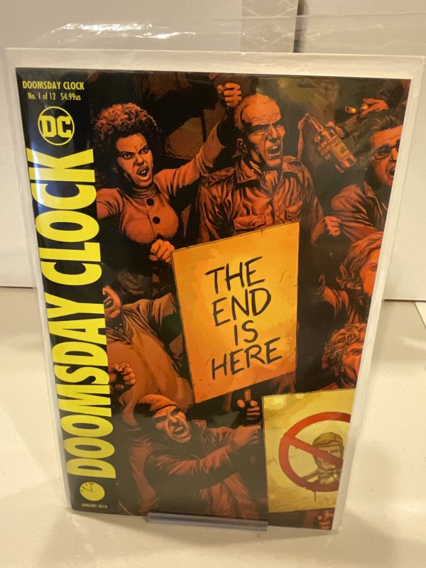 Doomsday Clock #1  Mob Scene The End Is Here Cover!  9.0 (our highest grade)