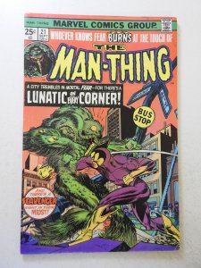 Man-Thing #21 (1975) VG+ Condition moisture stain