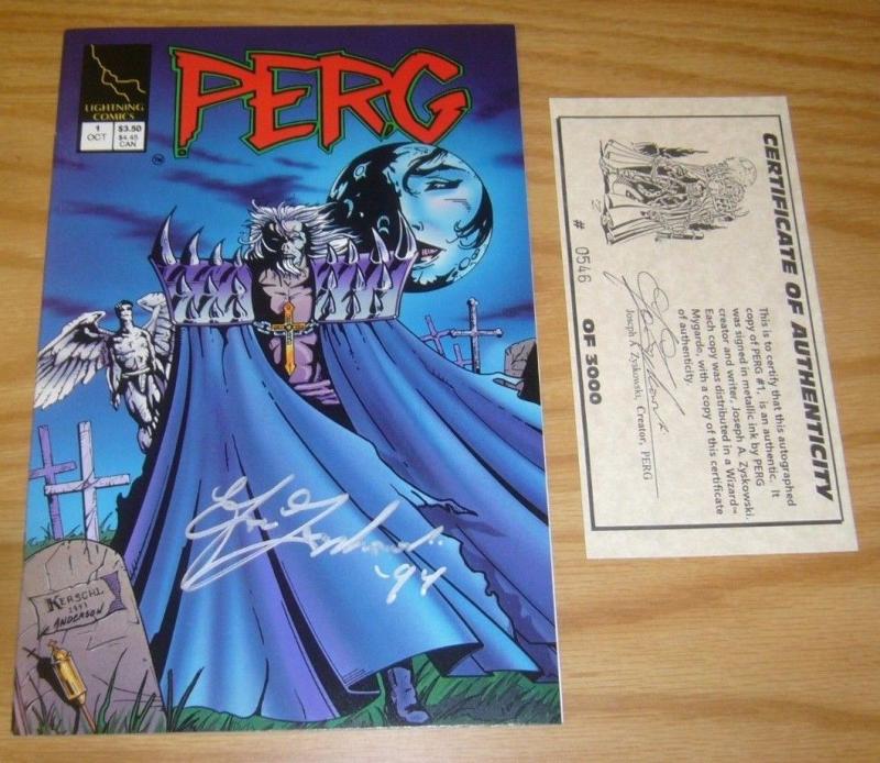 Perg #1 VF/NM signed by zyskowski with COA (#546 of 3000) lightning comics