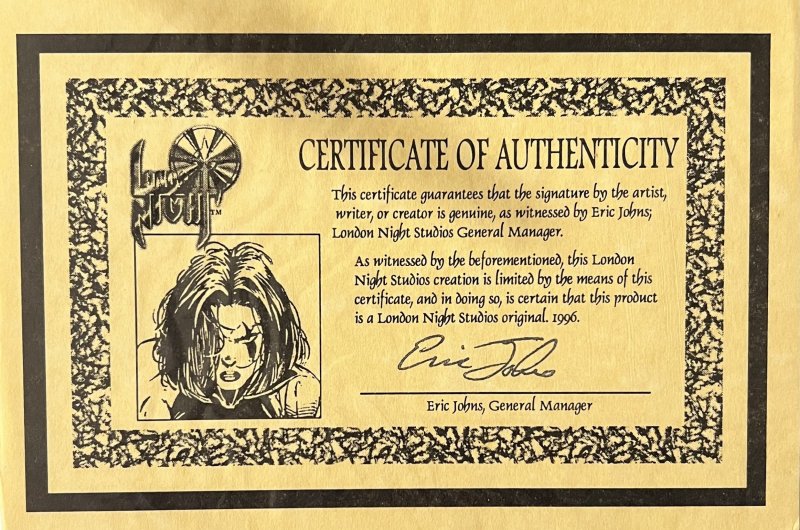 Poizon: Lost Child #1 Necro Nude Variant (1996) Signed on Cover