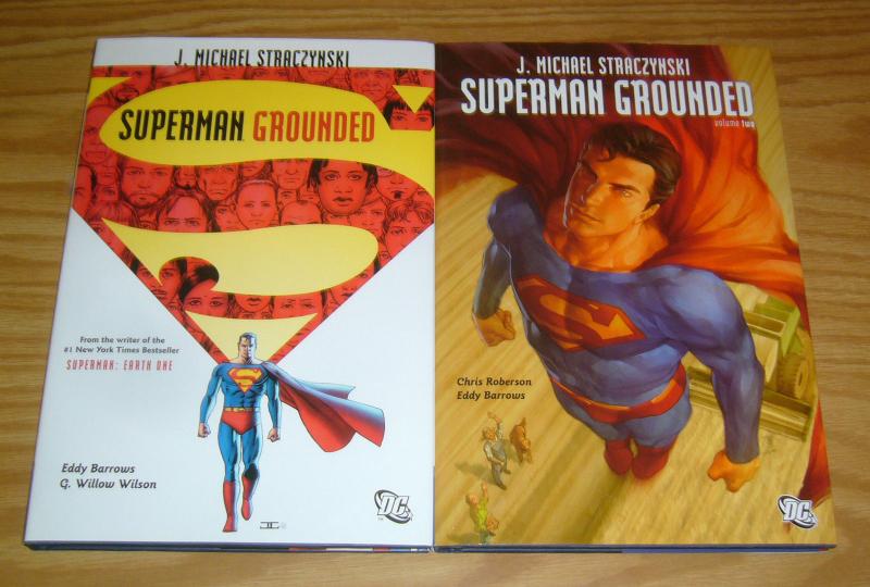 Superman: Grounded HC 1-2 VF/NM complete set - j. michael straczynski hardcovers