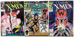 Classic X-Men Lot 3 #16, 17, 18 1987 Marvel Magneto Cyclops Colossus Comics